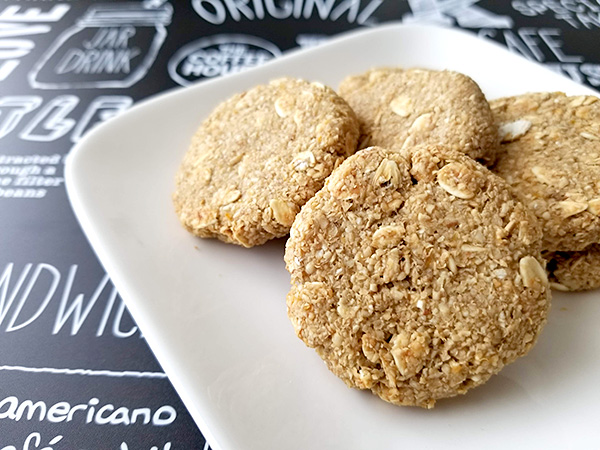 バナナとオーツ麦のブランクッキー