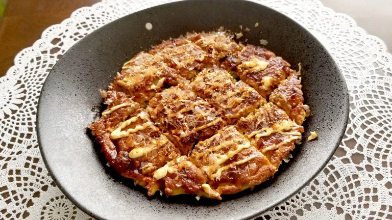 ズッキーニとオートミールのお好み焼き